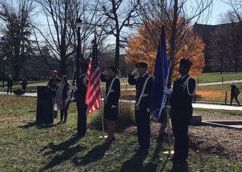 Color Guard at UConn 2019 Veterans' Day Ceremony