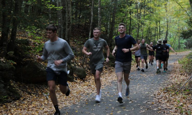 Cadets nearing the end of the race