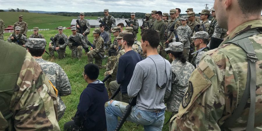 Cadets receive instruction during a Leadership Lab